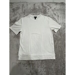 Forever 21 T-Shirt Mens Size Small White Thermal Ribbed Short Sleeve Crew EUC